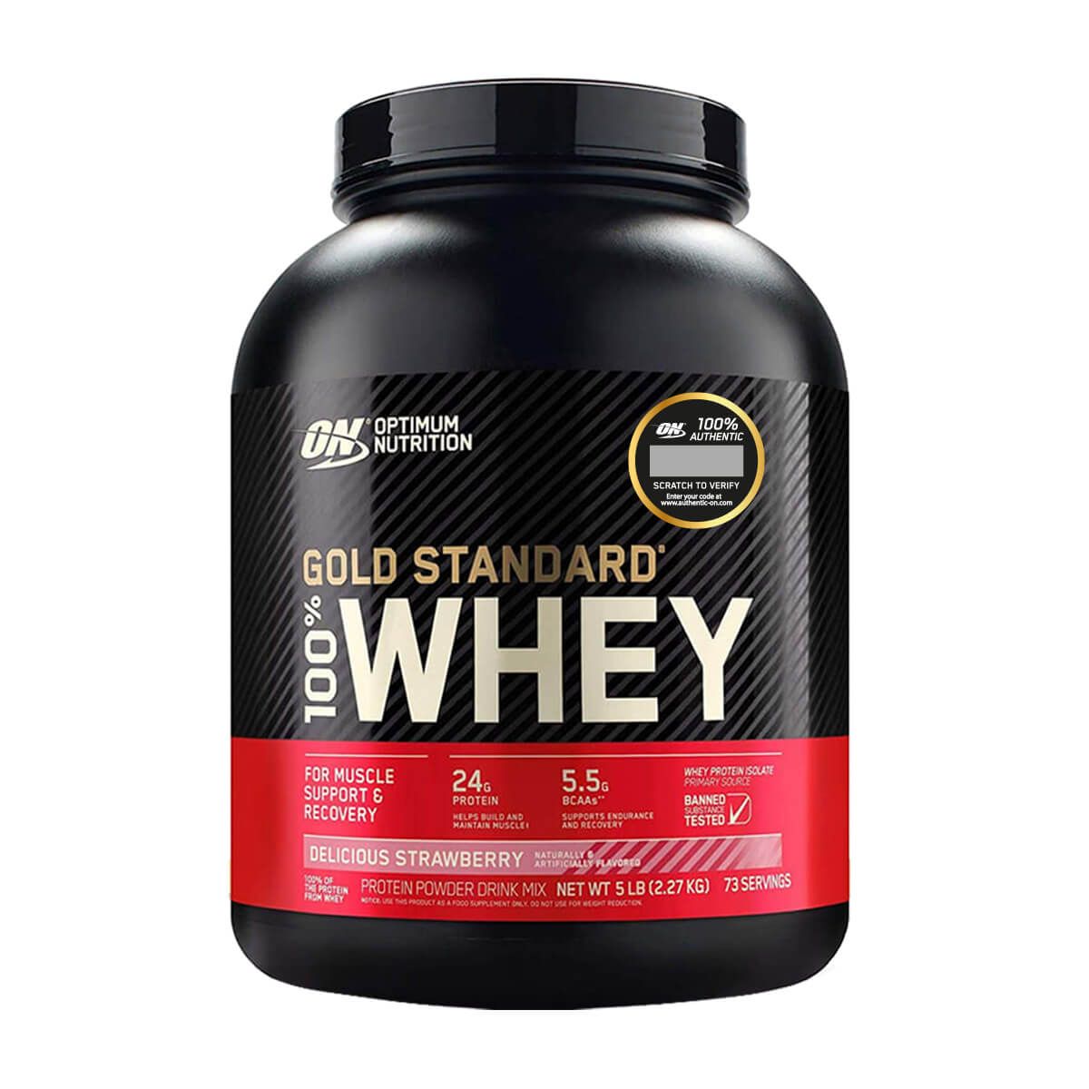 OPTIMUN NUTRITION - Gold Standard 100% Whey Protein (5 Lb) - Original - FRUTILLA