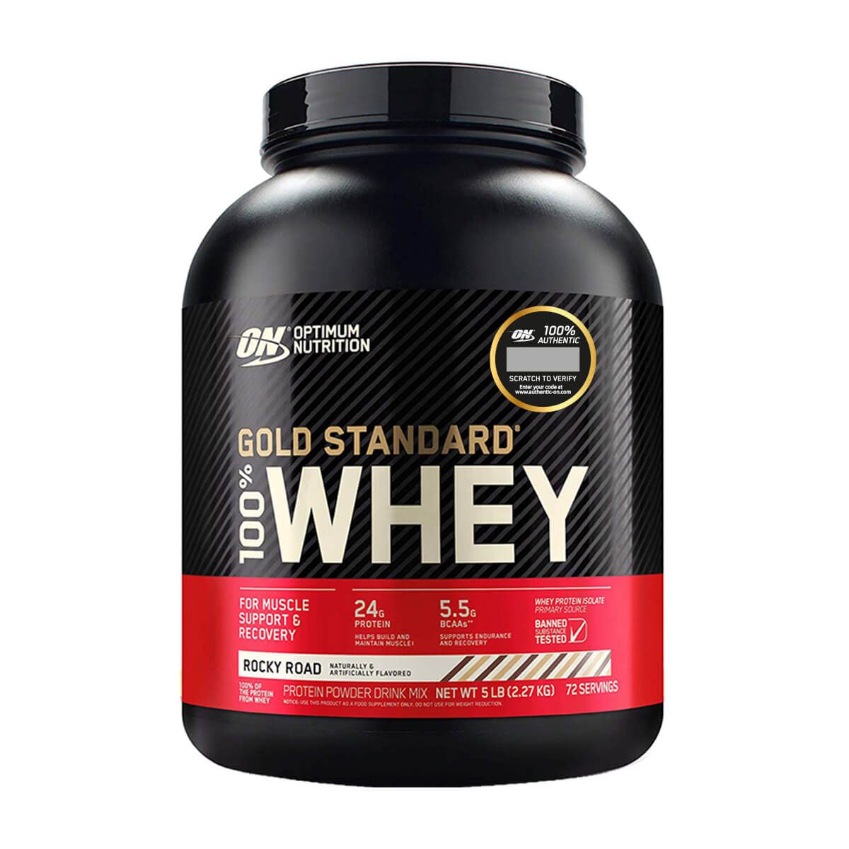 OPTIMUN NUTRITION - Gold Standard 100% Whey Protein (5 Lb) - Original - ROCKY ROAD