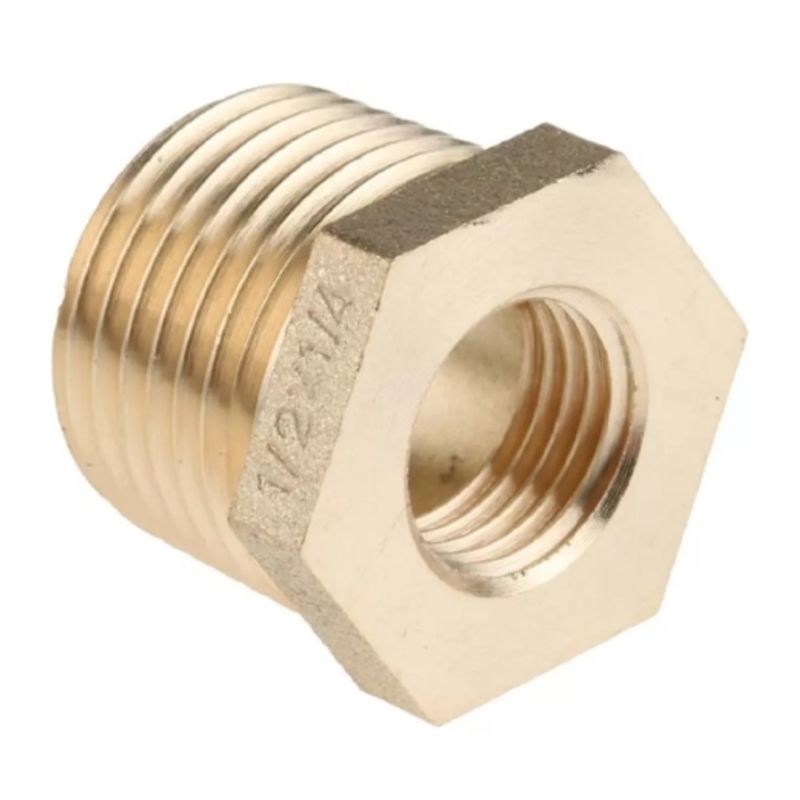 TAUMM - Pack 2 Bushing - Niple Laton 1/2 He X 1/4 Hi - Taumm