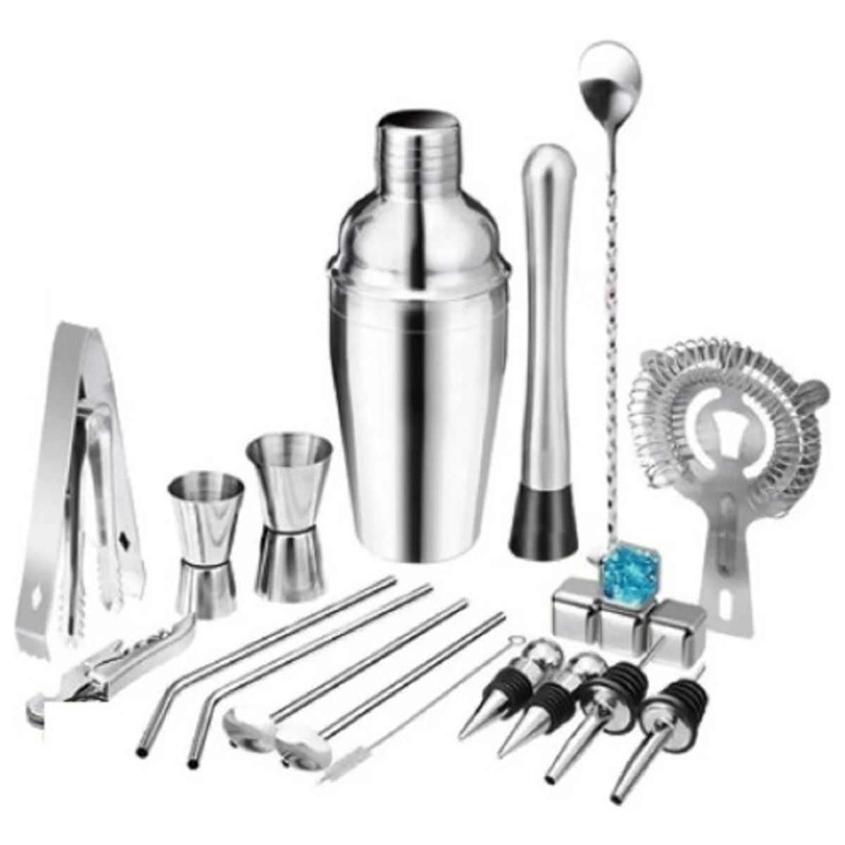 U BUY - Set Coctelería Profesional Coctelera Barman Bartender 24 Pzs