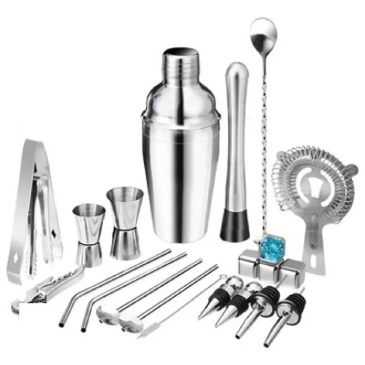 U BUY - Set Coctelería Profesional Coctelera Barman Bartender 24 Pzs