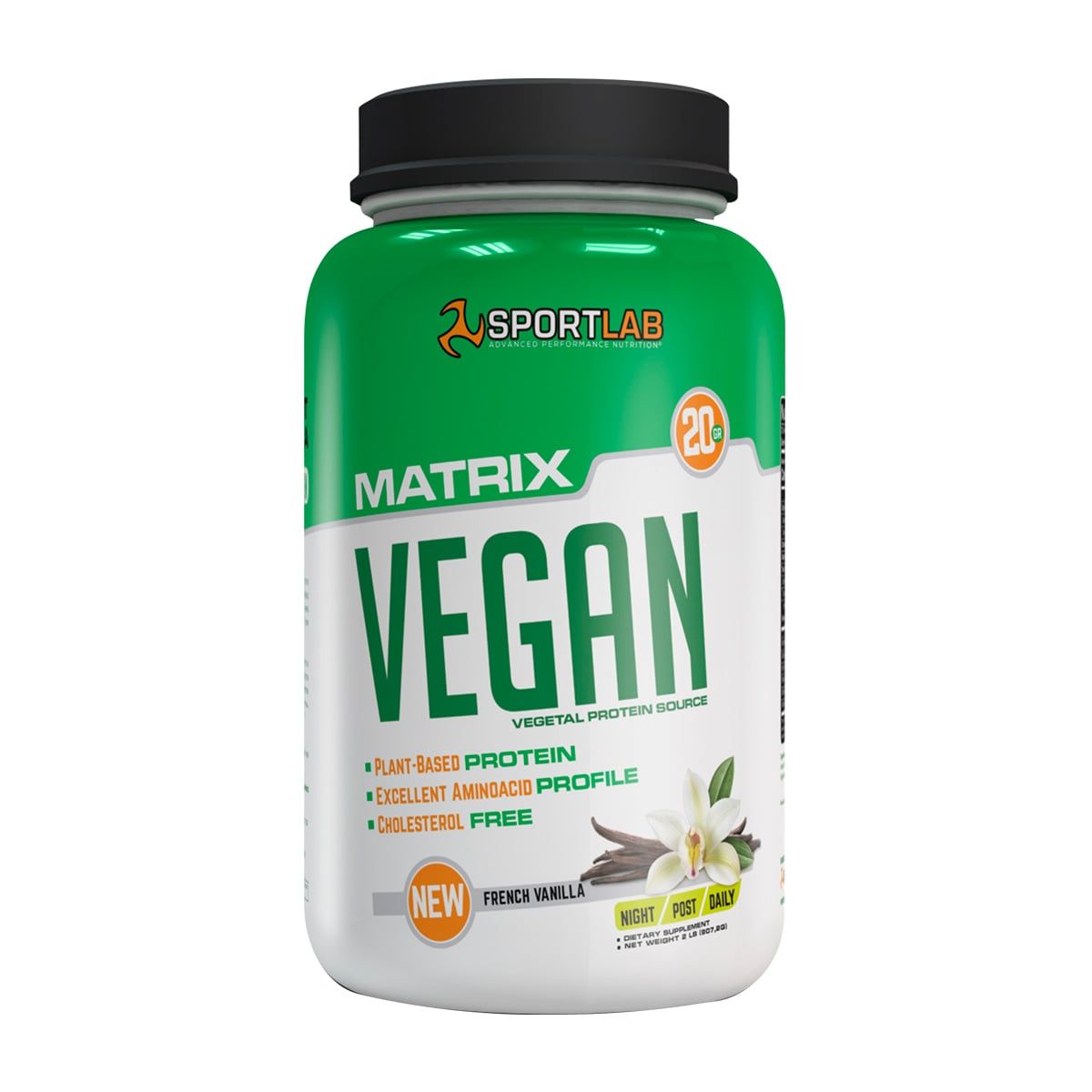 SPORTLAB - Vegan Matrix, Proteína vegana (2 Lb) - Original - VAINILLA