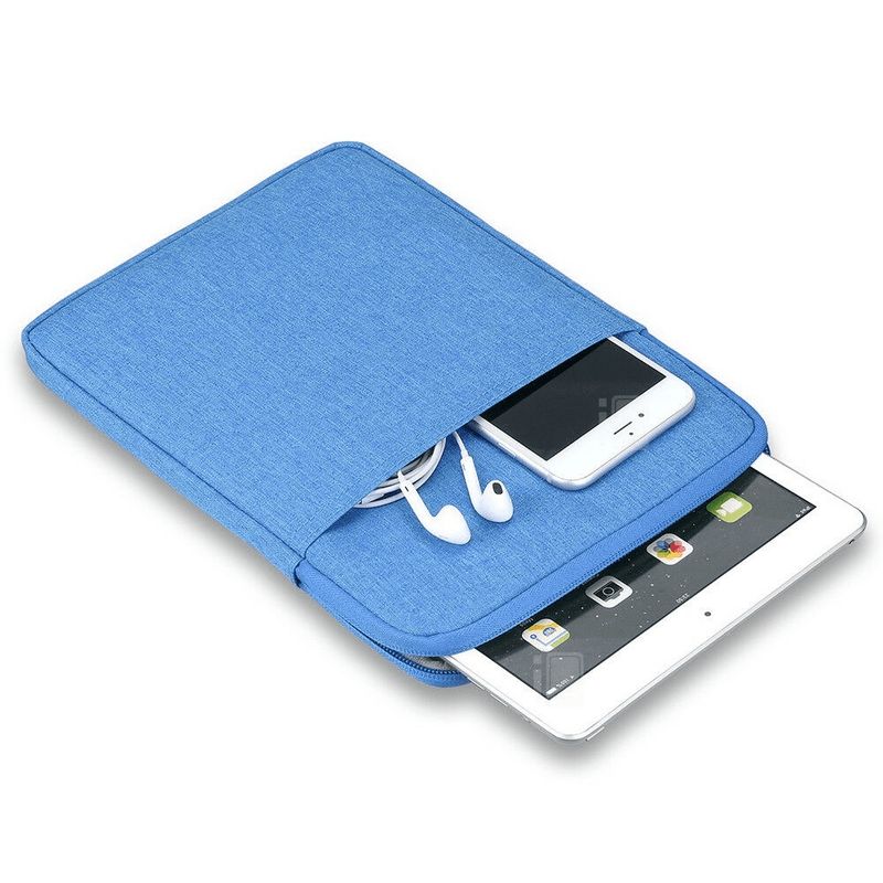 GENERICO - Estuche Tablet 9.7 a 11 Pulgadas Doble Compartimiento Color Azul Claro