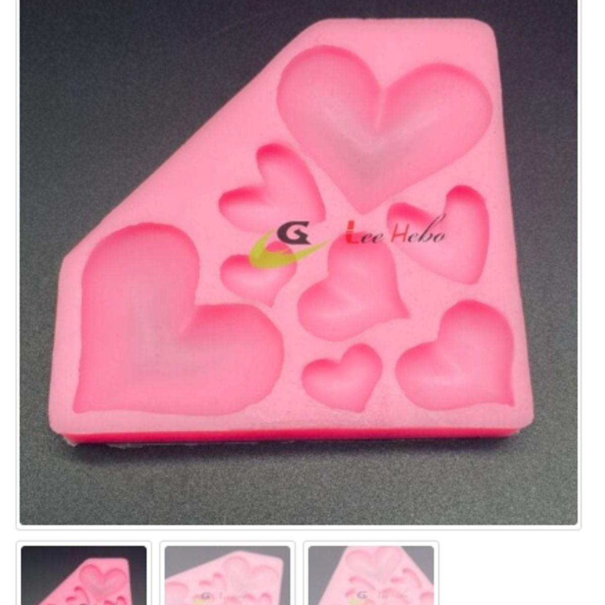 GENERICO - Molde Para Fondant Silicona Forma Corazon Figuras
