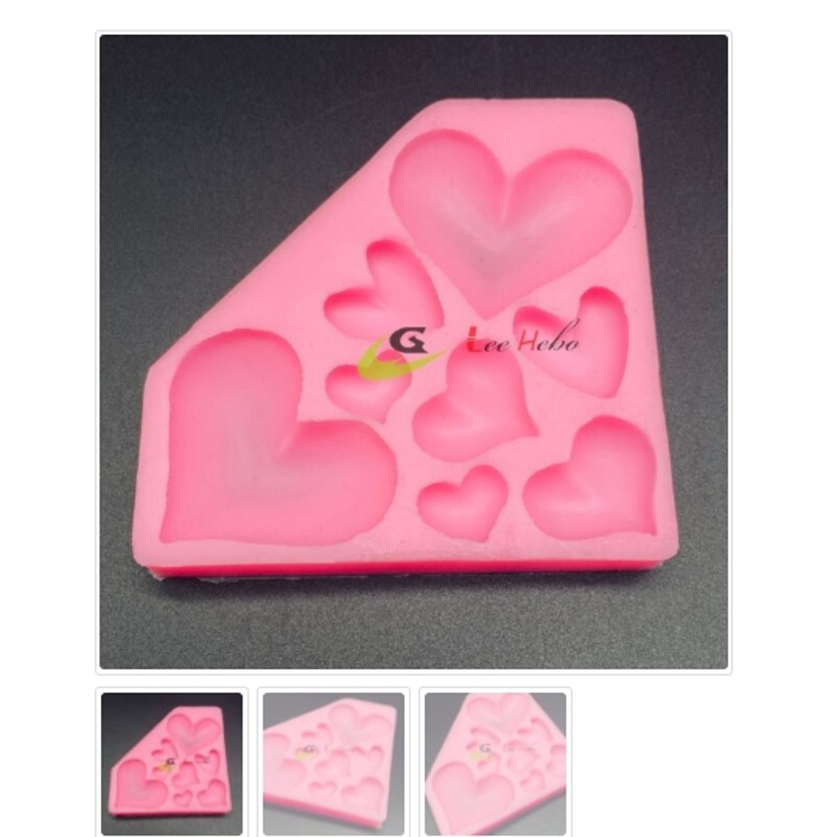 GENERICO - Molde Para Fondant Silicona Forma Corazon Figuras