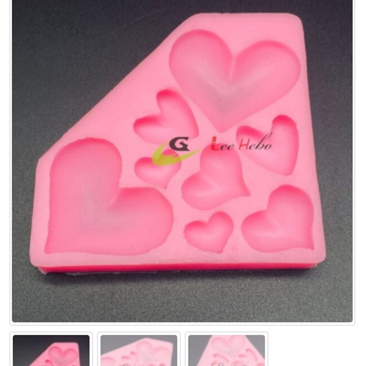 GENERICO - Molde Para Fondant Silicona Forma Corazon Figuras