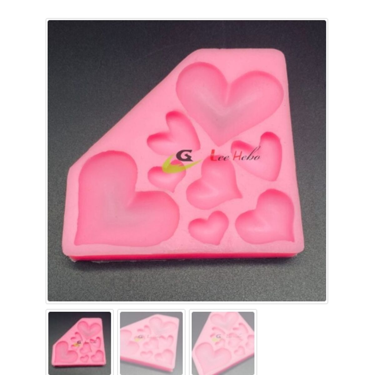 GENERICO - Molde Para Fondant Silicona Forma Corazon Figuras