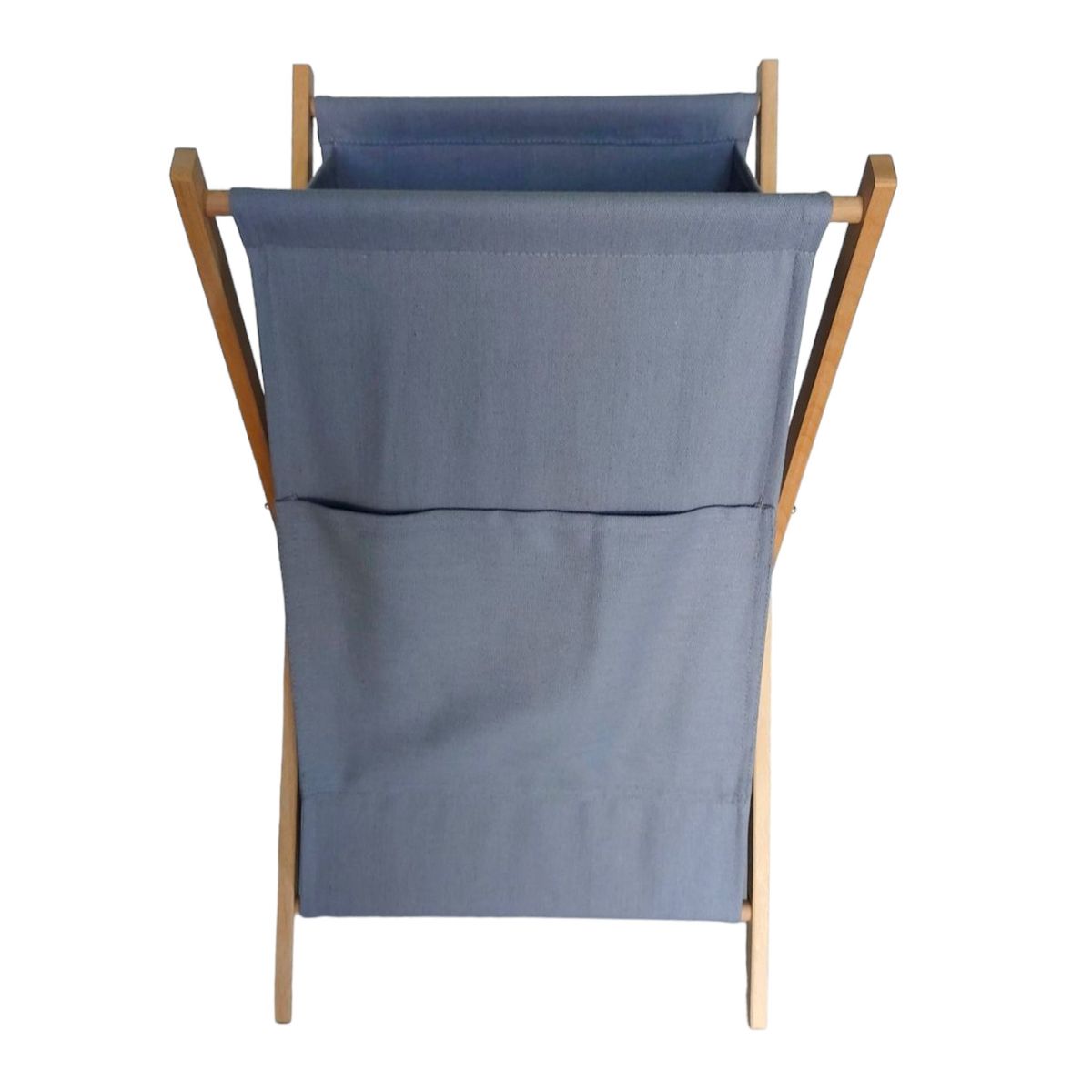 LOVEN - Cesto Sencillo Canasto Ropa Sucia Gris Plegable con Bolsillo