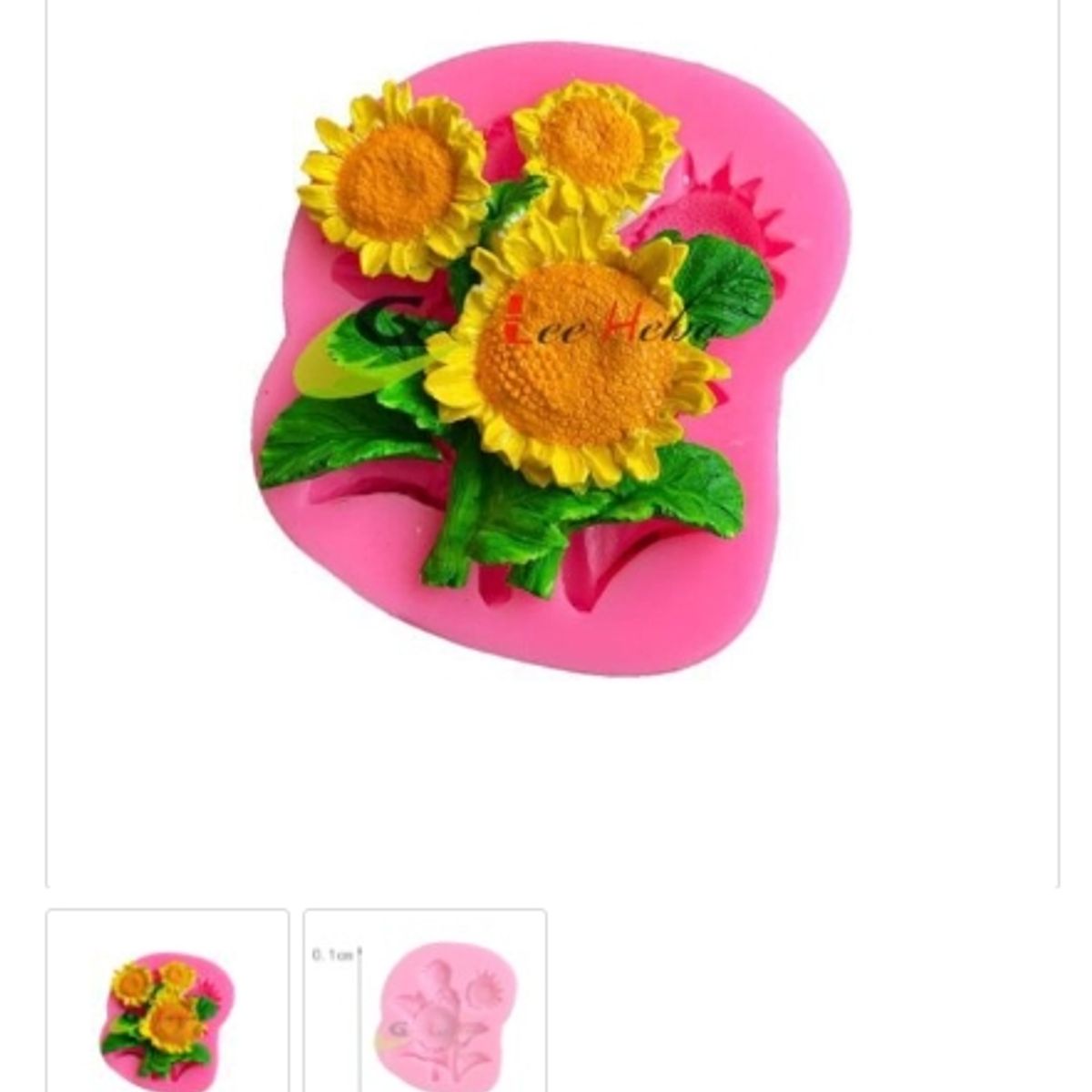 GENERICO - Molde Para Fondant Silicona Forma Girasol