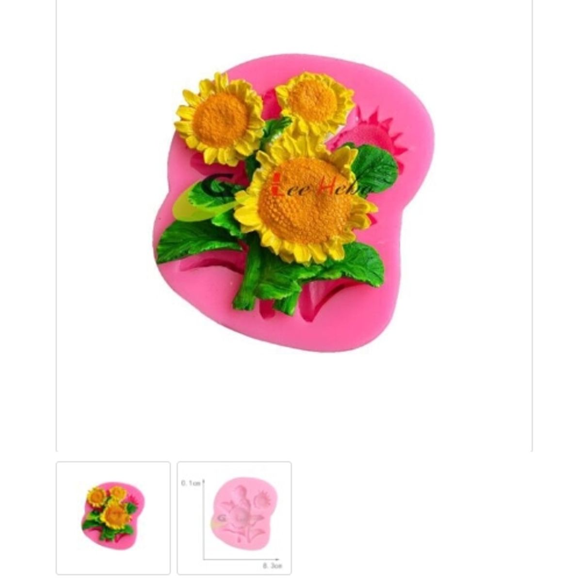 GENERICO - Molde Para Fondant Silicona Forma Girasol