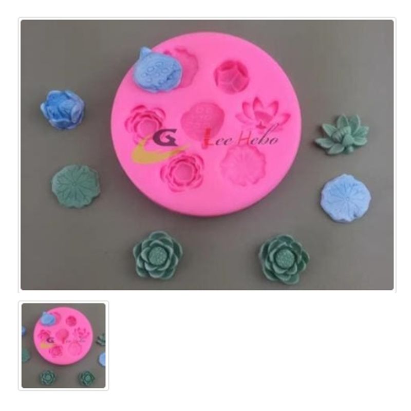 GENERICO - Molde Para Fondant Silicona Forma Hojas De Loto_