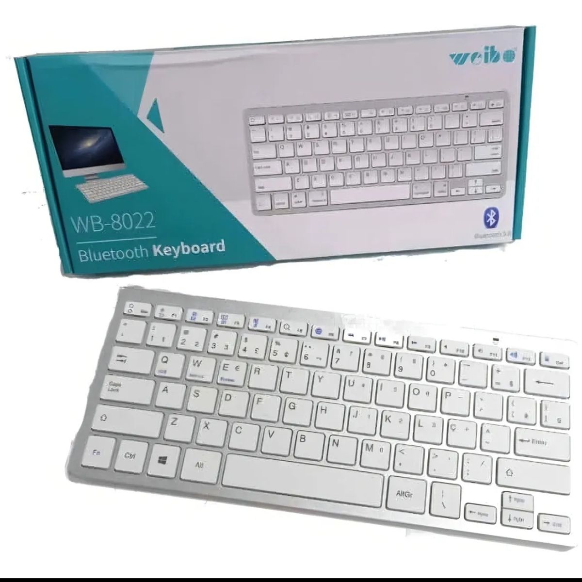GENERICO - Teclado Bluetooth Weibo Wb-8022 Ultradelgado