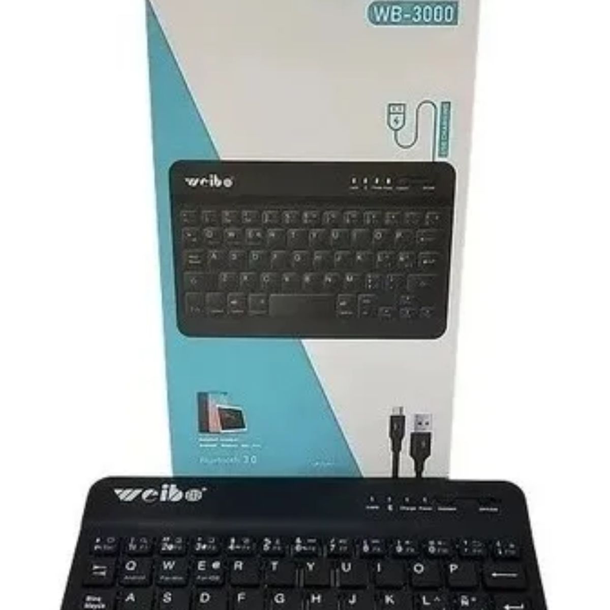 GENERICO - Mini Teclado Inalámbrico Bluetooth Recargable WB-3000 Weibo