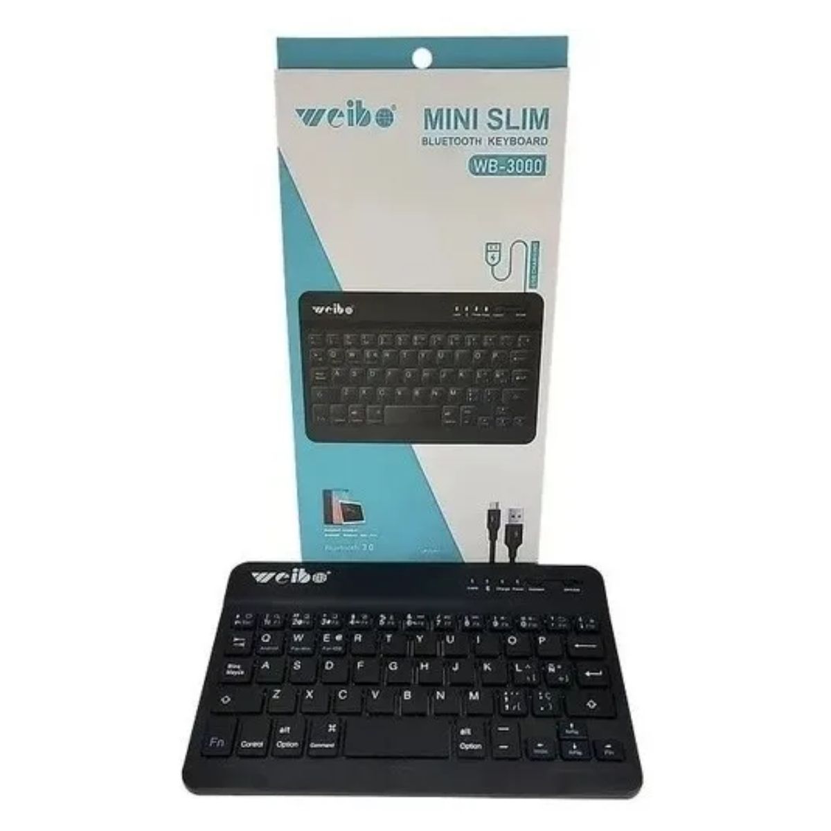 GENERICO - Mini Teclado Inalámbrico Bluetooth Recargable WB-3000 Weibo