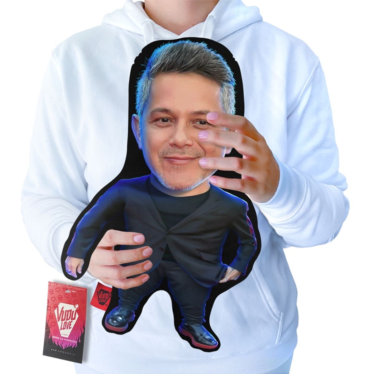 VUDU LOVE - Cojín Peluche Alejandro Sanz Chiquito 40x30cm Vudú Love