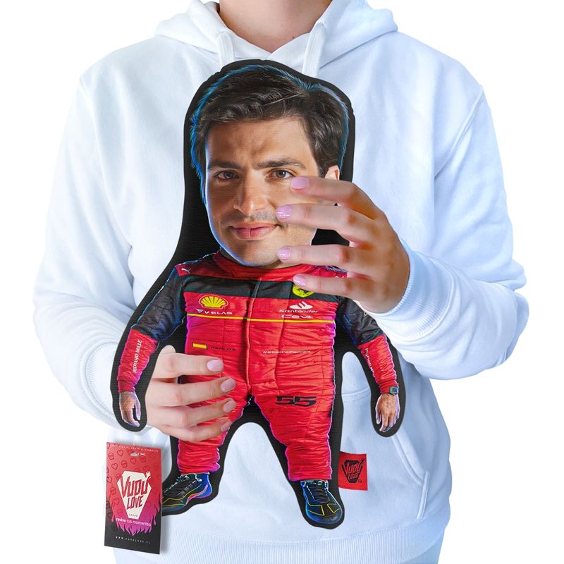 VUDU LOVE - Cojín Peluche Carlos Sainz Chiquito F1 40x30cm Vudú Love