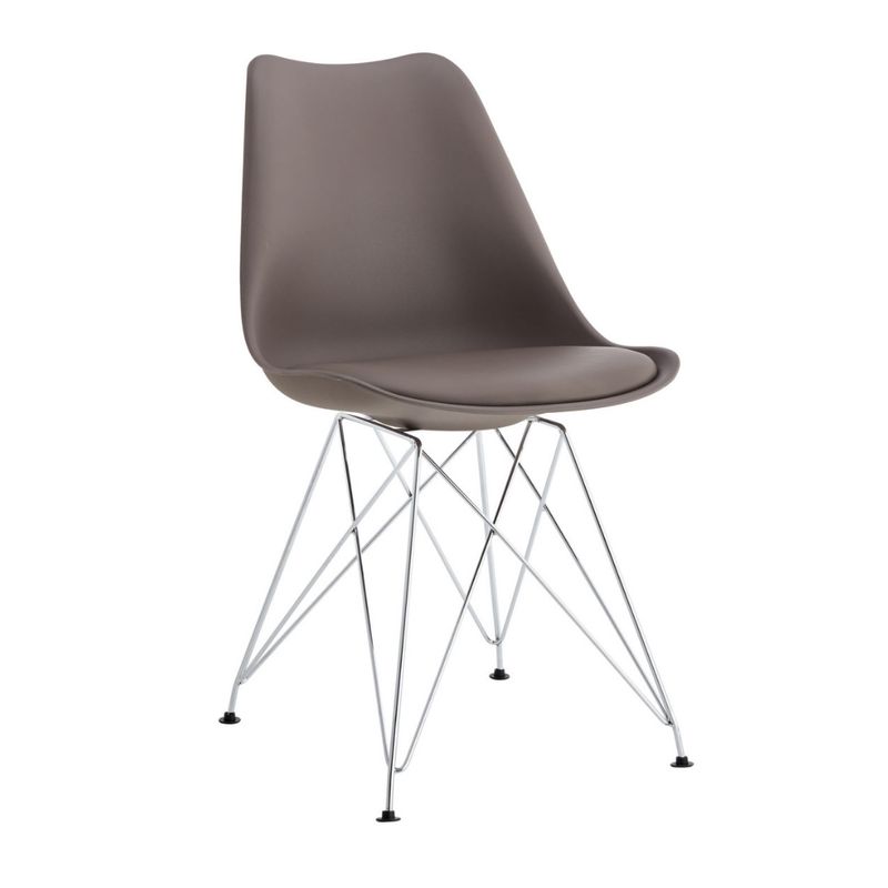 OH MI HOGAR - Pack 4 Sillas Eames Tulip Iron Gris Plomo