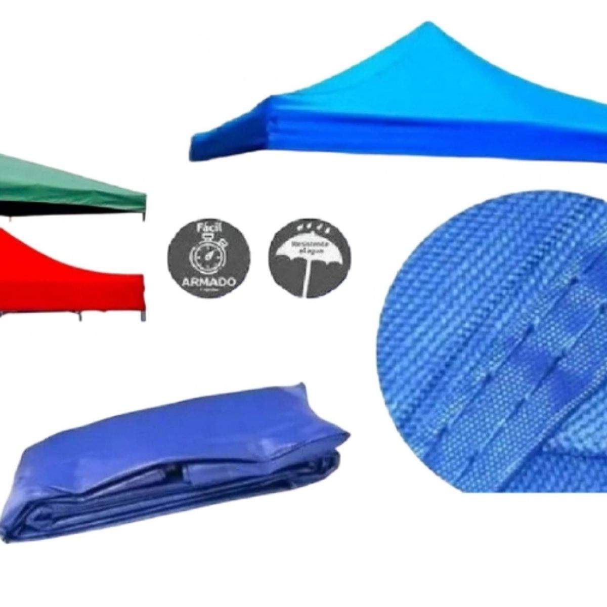 GENERICO - Carpa Lona Repuesto De Toldo 3x3 Color Verde