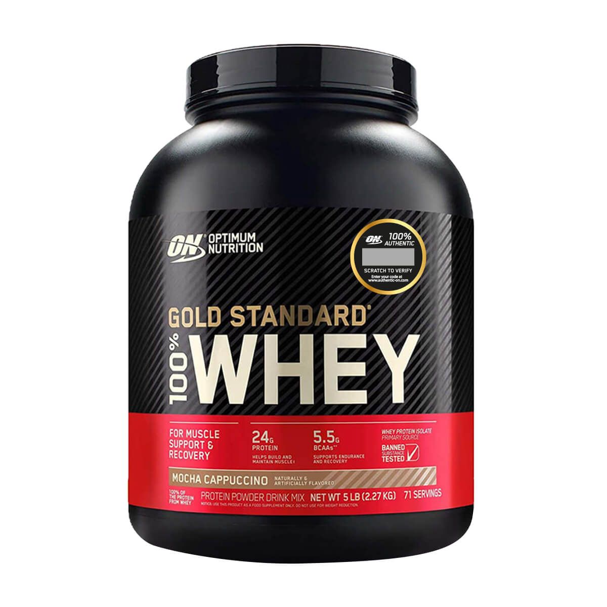 OPTIMUN NUTRITION - Gold Standard 100% Whey Protein (5 Lb) - Original - MOCACHINO