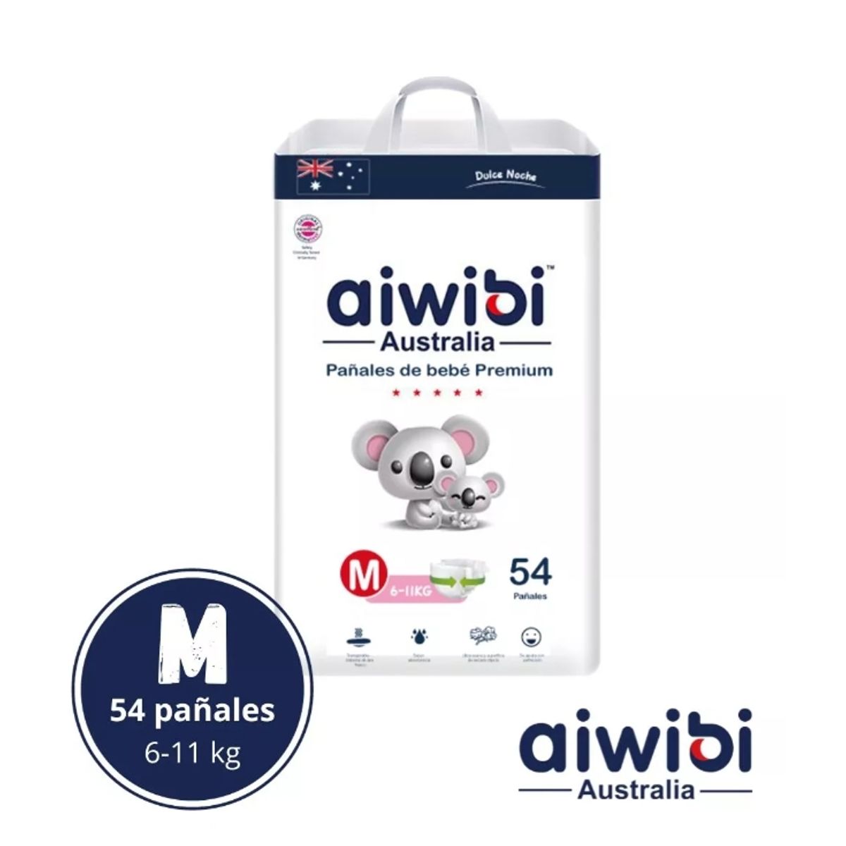 GENERICO - Pañales Aiwibi Dulce Noche M 54 UND