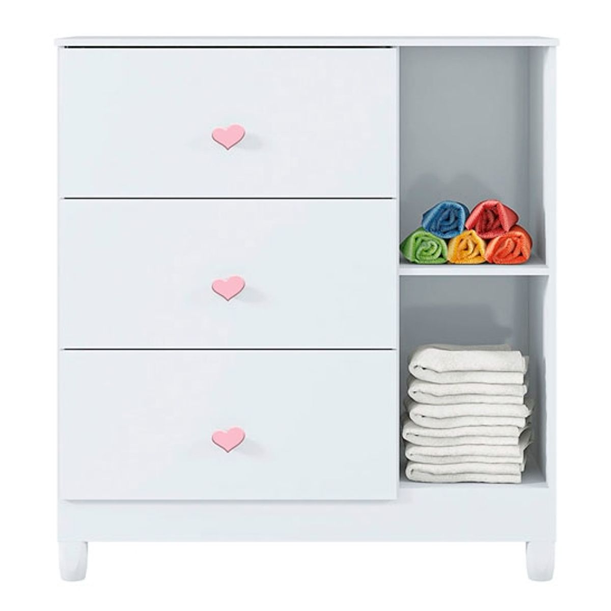 KIDSCOOL - COMODA INFANTIL CON PUERTA SOFIA BLANCO