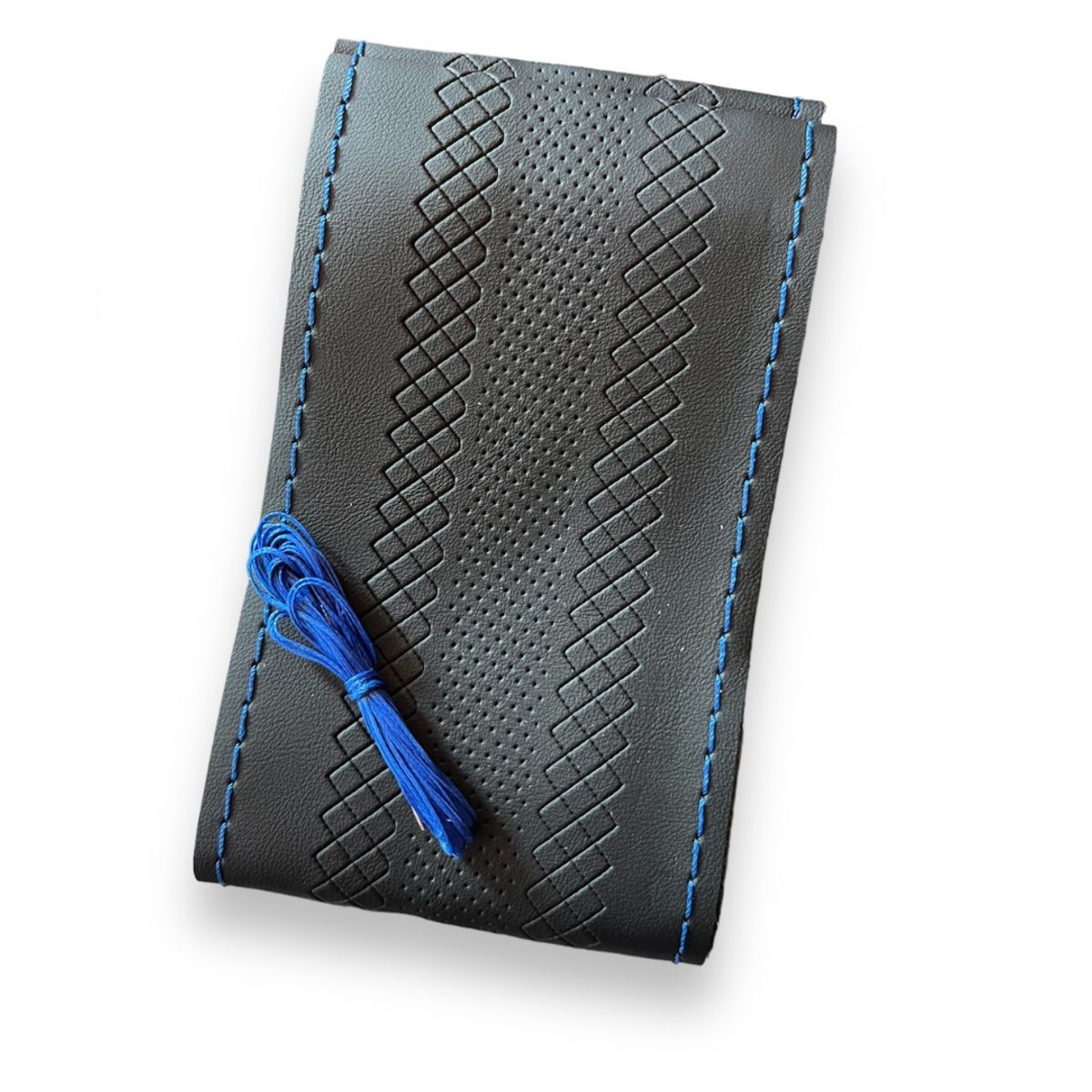 GENERICO - Funda Cubre Volante Cosido Antirresbalante 37-38CM HILO AZUL