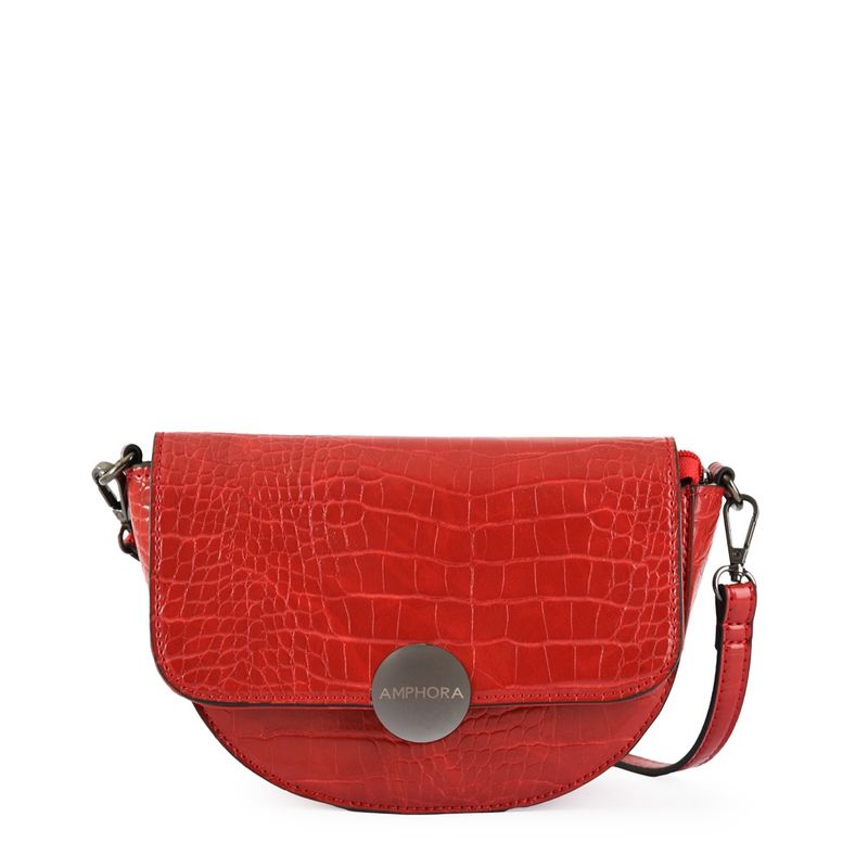 AMPHORA - Cartera bandolera pequeña fabienne rojo