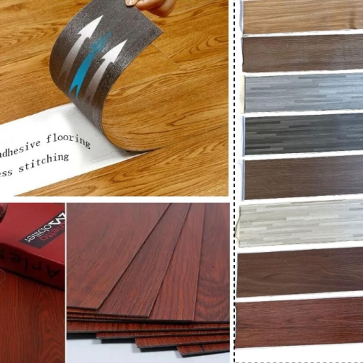 GENERICO - Pisos Vinilicos Flotante 5 Mts2 Color Marron Oscuro C-43