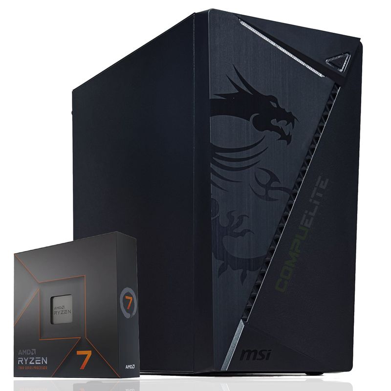COMPU ELITE - PC Armado Amd Ryzen 7 8700G 8-Core + Radeon + A620 + WIFI + 32GB DDR5 + SSD 1TB