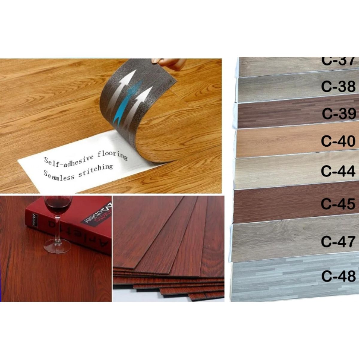 GENERICO - Pisos Vinilicos Flotante 5 Mts2 Color Beige Claro C-44