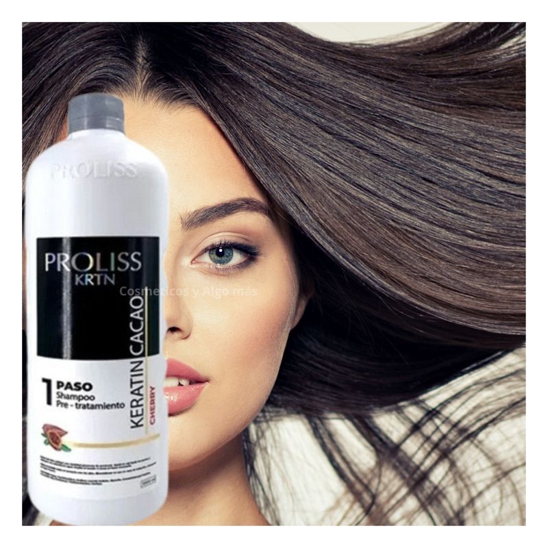 PROLISS - Champu Antiresiduos 1 paso Keratin cacao cherry 1 litro.