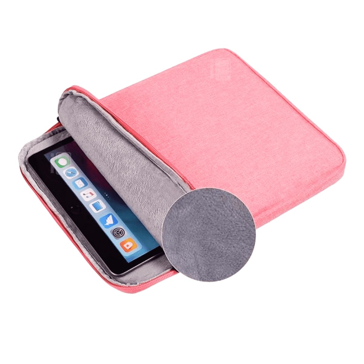 GENERICO - Estuche Tablet 9.7 a 11 Pulgadas Doble Compartimiento Color Rosado