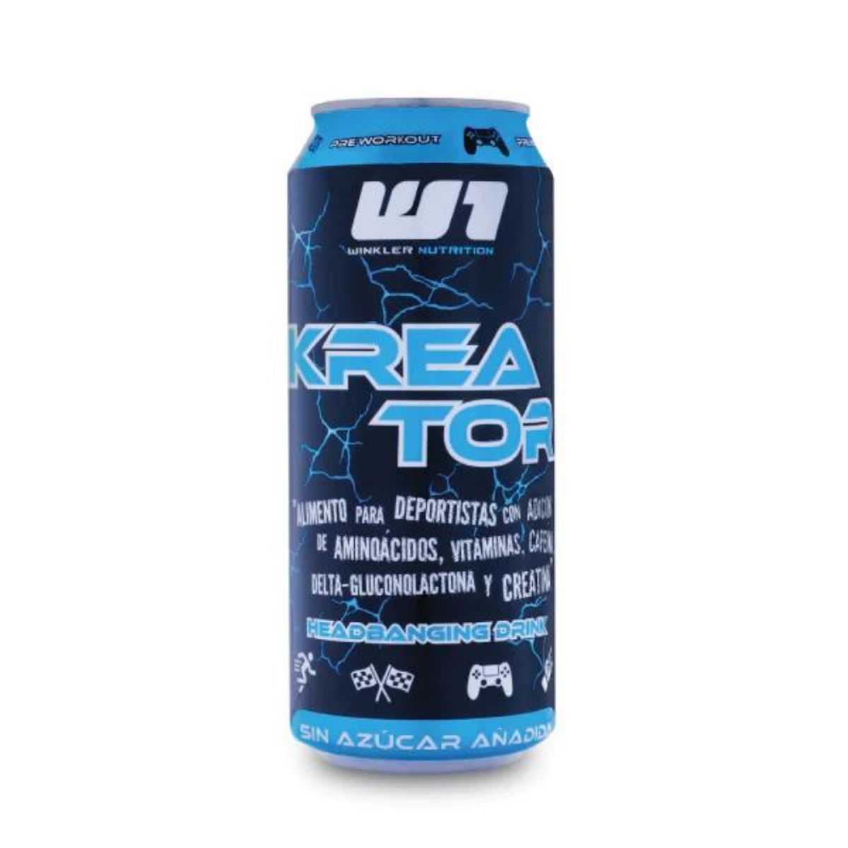 GENERICO - Bebida energética  Kreator Blue Agression 300mg cafeína 473 cc