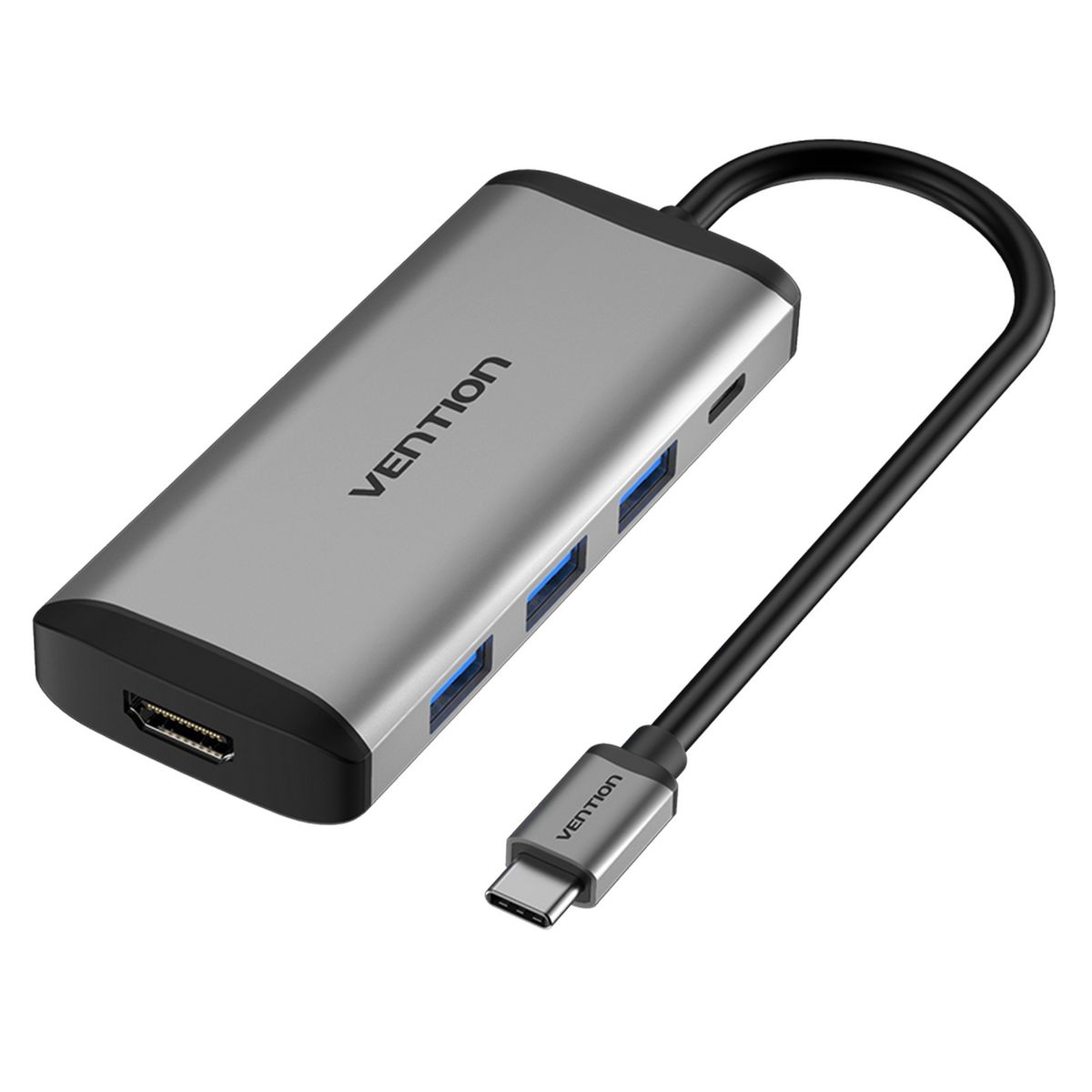 VENTION - Hub Adaptador 5 En 1 Hdmi 4k Usb-c Usb Para Macbook iPad VENTION