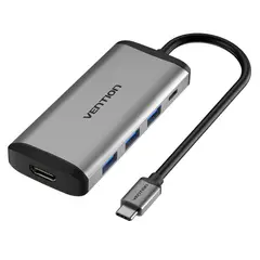 VENTION - Hub Adaptador 5 En 1 Hdmi 4k Usb-c Usb Para Macbook iPad