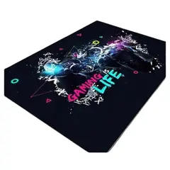 GENERICO - Alfombra Lisa Juvenil Infantil Gamer Diseño Gaming is Life 150x200 CM