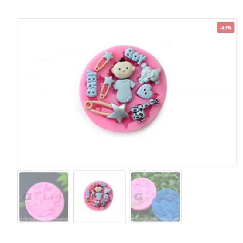 GENERICO - Molde Para Fondant Silicona Forma Bad Boy