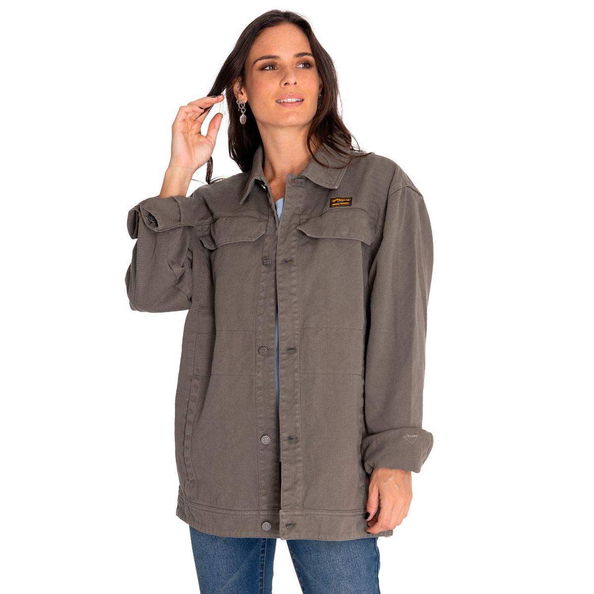 CAT - Chaqueta Unisex Heritage Uniform Twill Shirt Verde CAT