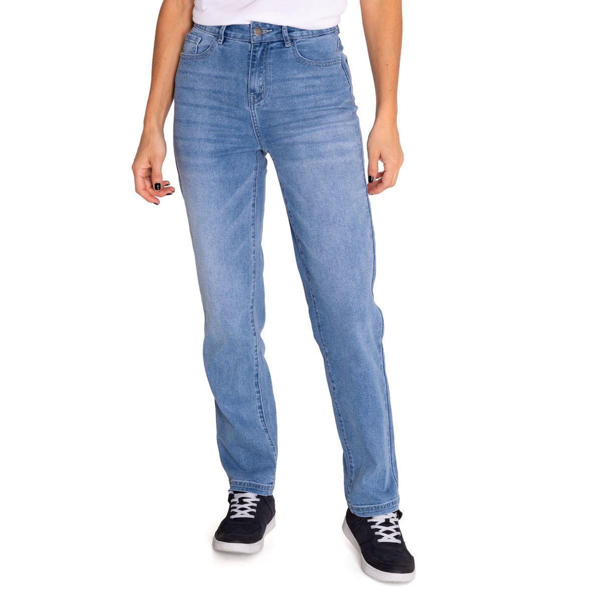 CAT - Jeans Mujer Triblend High-Rise Straight Celeste CAT CAT