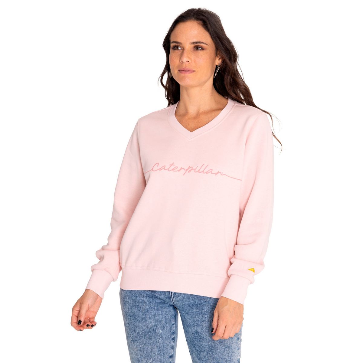 CAT - Polerón Mujer Caterpillar Script Sweatshirt Rojo CAT
