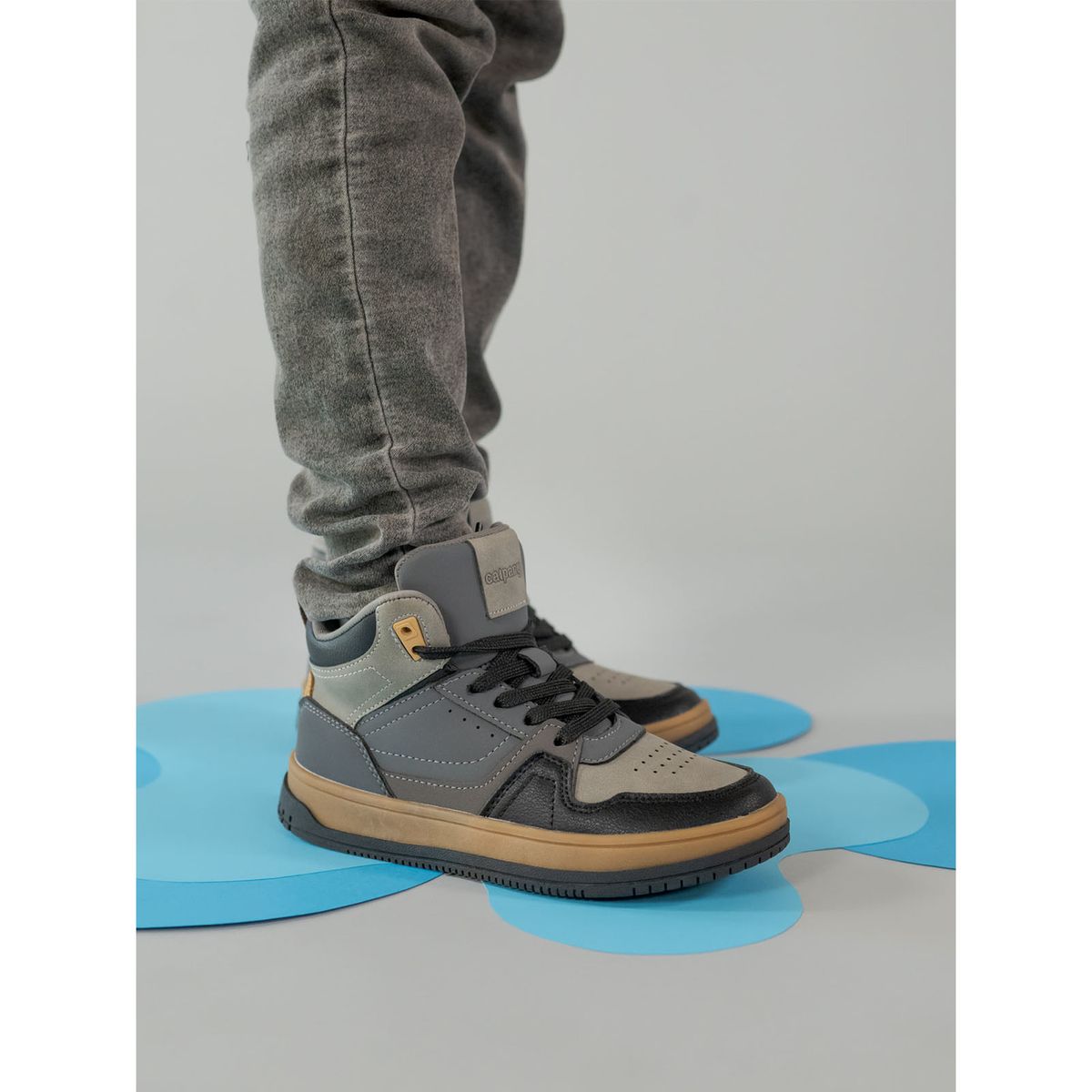 CALPANY - Zapatilla Niño Zigi Gris con azul CALPANY