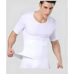 GENERICO - Poleras Compresión Hombre Faja Polera Reductora Hombre Manga S-M