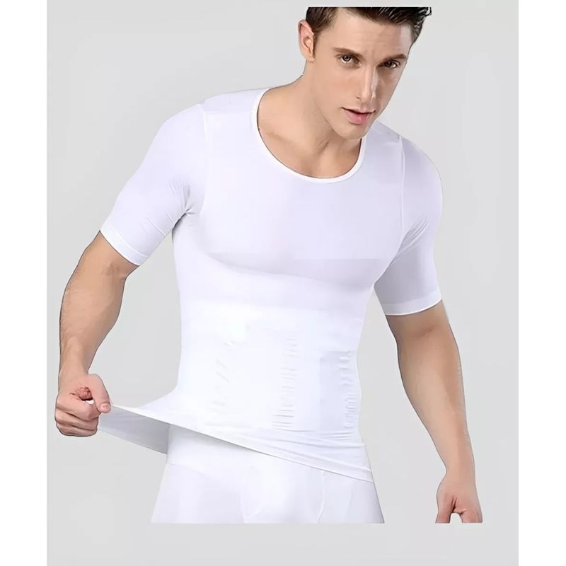 GENERICO - Poleras Compresión Hombre Faja Polera Reductora Hombre Manga XXL- XXXL