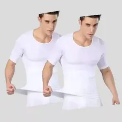 GENERICO - Set X2 Poleras Compresion Hombre Faja Polera Reductora Manga S-M