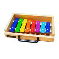 METALOFONO 8N COLORES CON CAJA DE MADERA