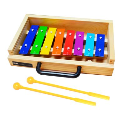 Imagen 2 del producto METALOFONO 8N COLORES CON CAJA DE MADERA