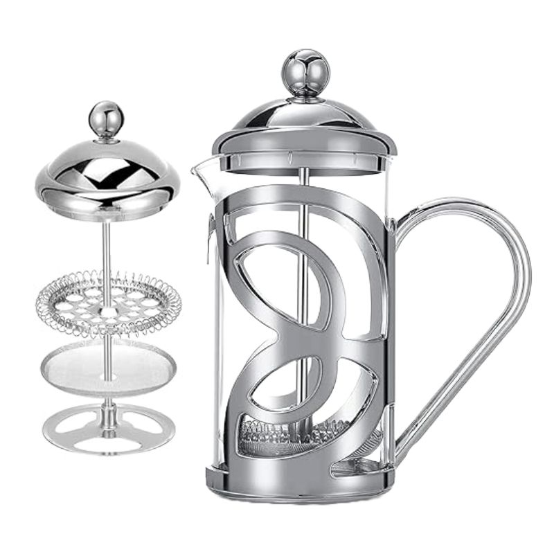 GENERICO - Prensa Francesa Rs Cafetera - Té Manual 6oz Espresso Color Plateado