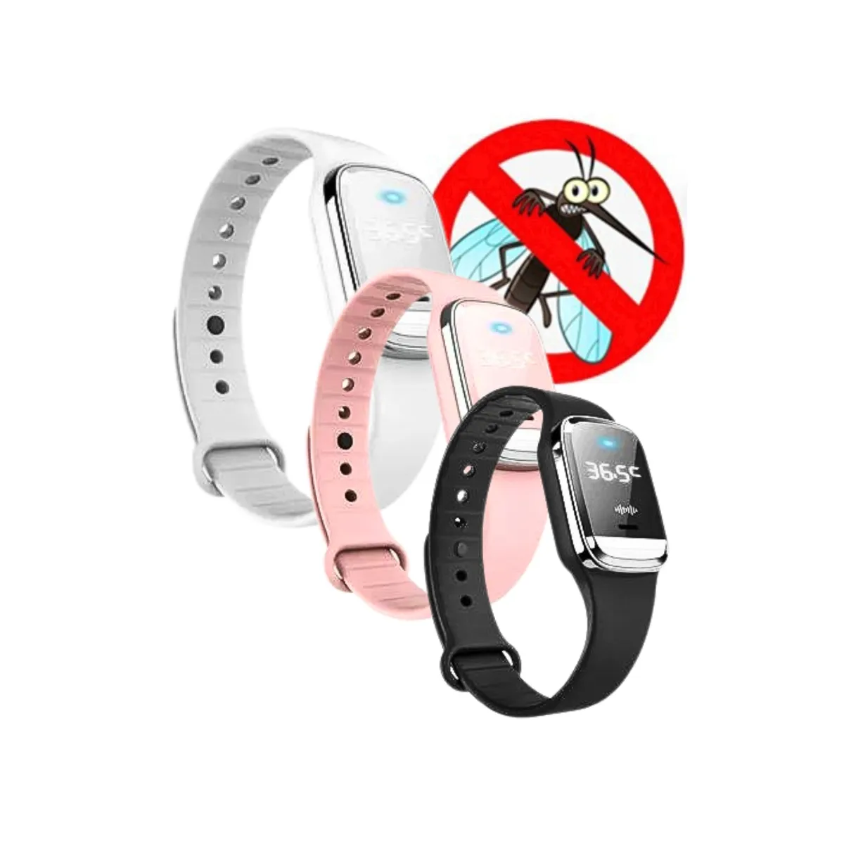 GENERICO - Pulsera Antimosquitos Ultrasónica Repelente Multifuncional.