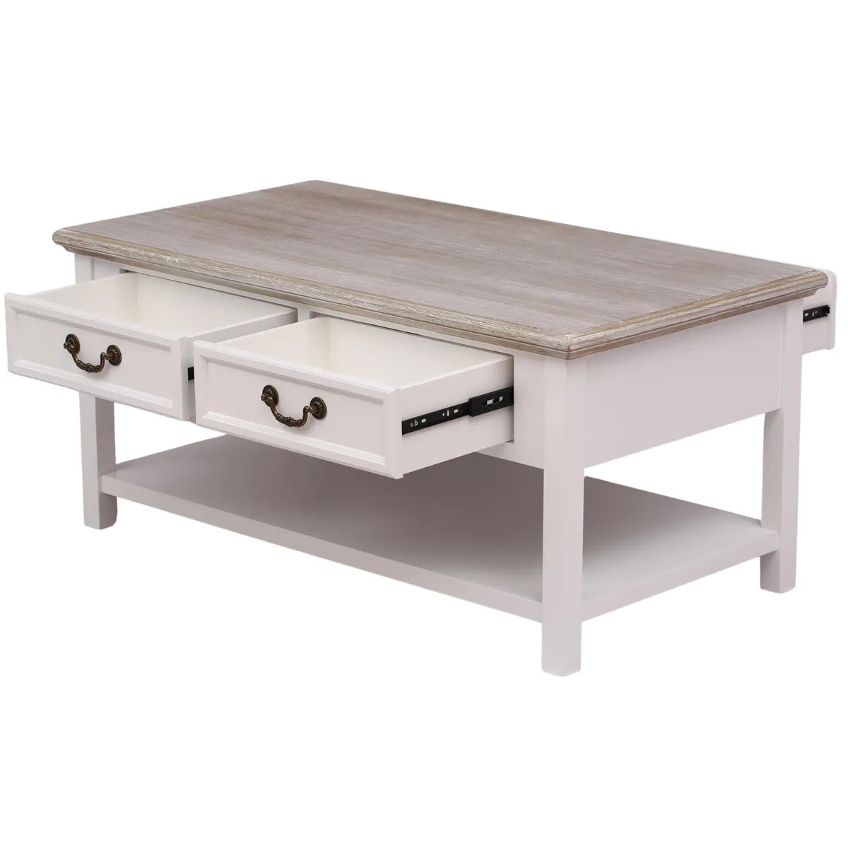 ECOMUSO - MESA CENTRO CLASICO BLANCO CUBIERTA ALBAYALDE ECOMUSO EF16916