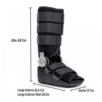 Imagen 2 del producto Bota Ortopédica Mecanismo Rom Cam Walker Alta Negra Talla M